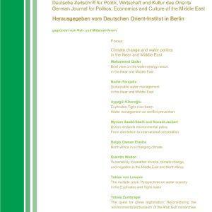 ORIENT I 2017: Climate change and water politics in the Near and Middle East