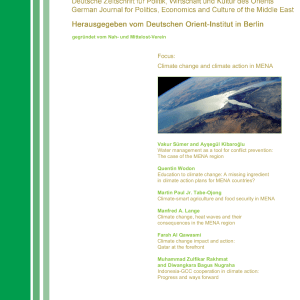 Orient I 2023: Climate change and climate action in MENA