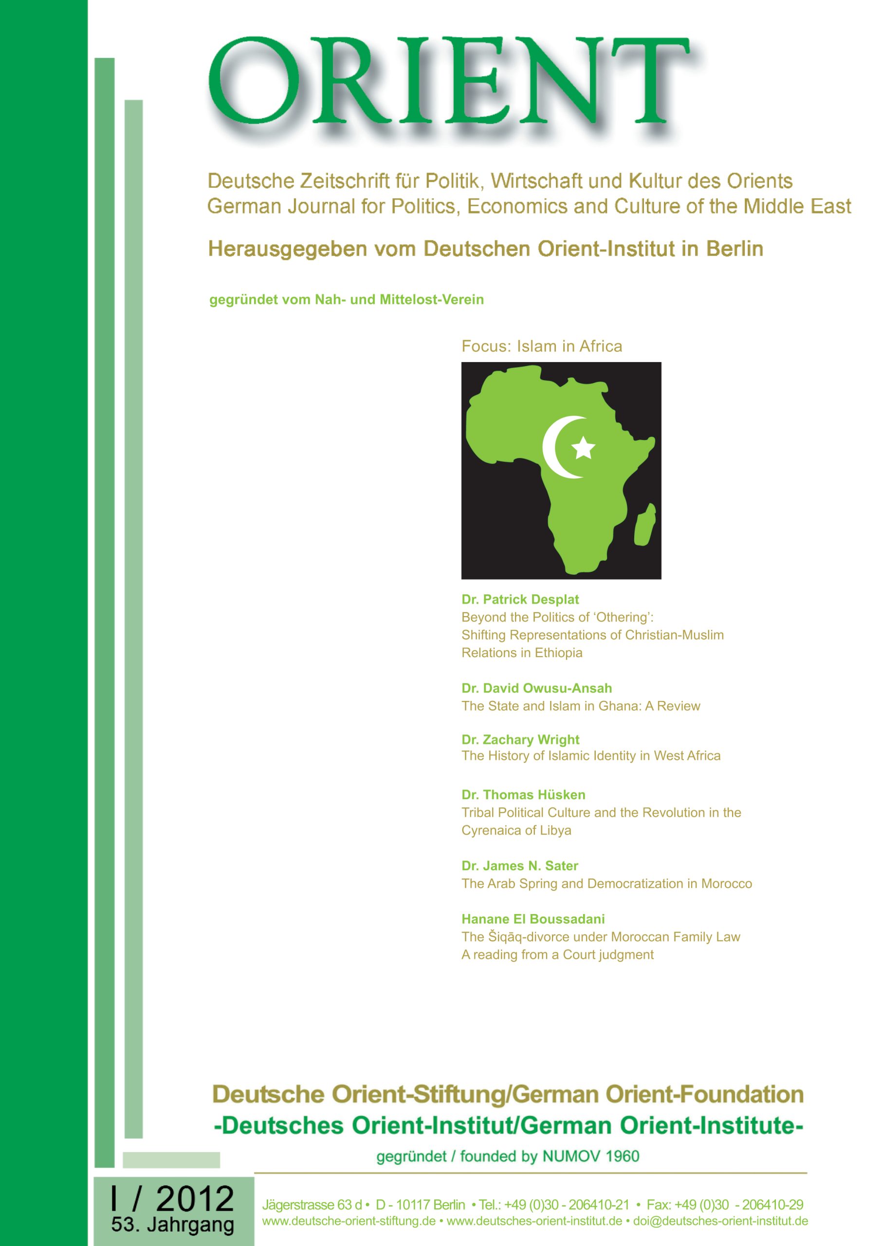 ORIENT I 2012 - Focus: Islam in Africa